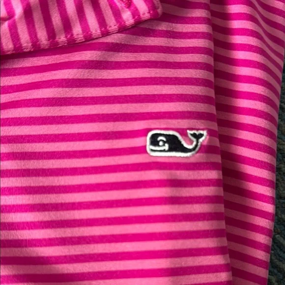 Vineyard Vines Pink Striped Polo Shirt - Picture 3 of 3